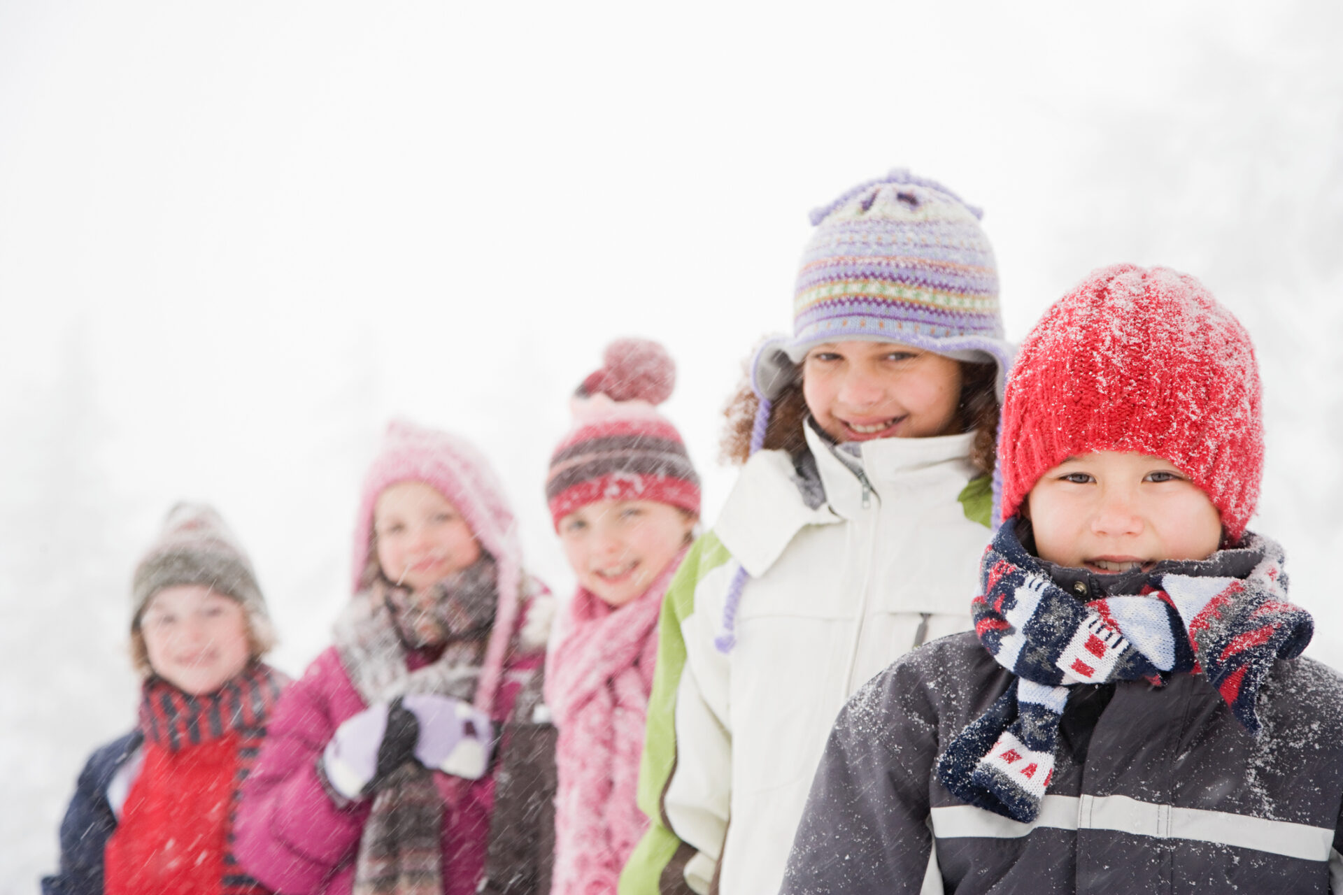 Children in the snow